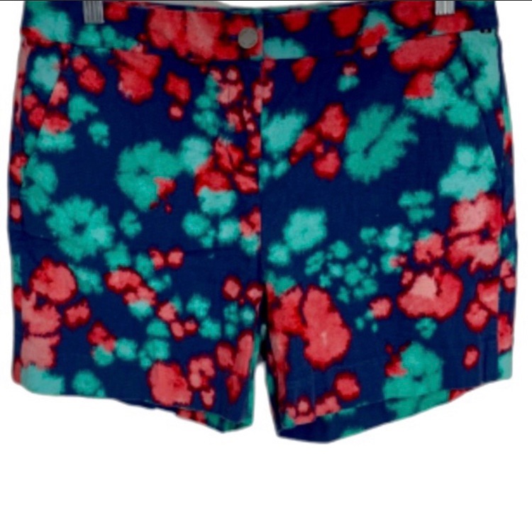 Nautica Watercolor Paint Drip Shorts Blue Euc 8